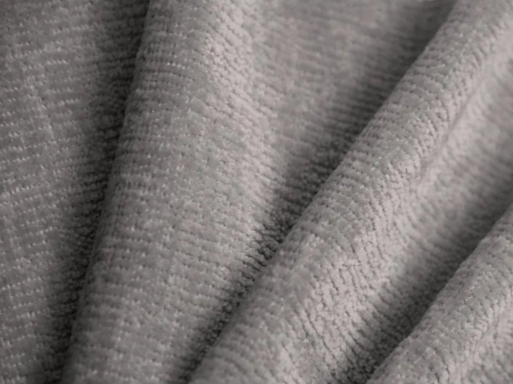 Jasnoszare tapicerowane łóżko jednoosobowe ze schowkiem i stelażem 90x200 cm Kaelle – Micadoni