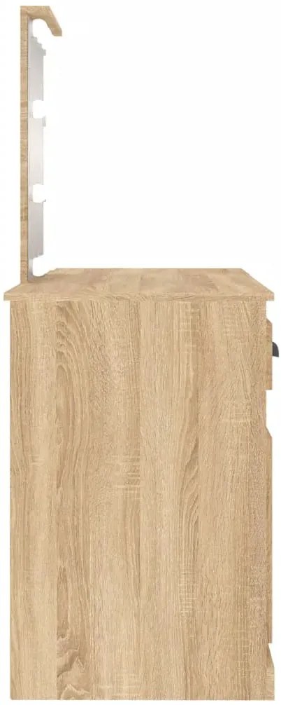 Duża toaletka do makijażu podświetlana dąb sonoma E1-N55