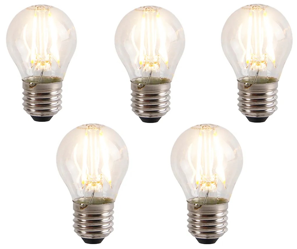 Zestaw 5 ściemnialnych 3-stopniowo żarówek LED E27 P45 5W 700 lm 2700K