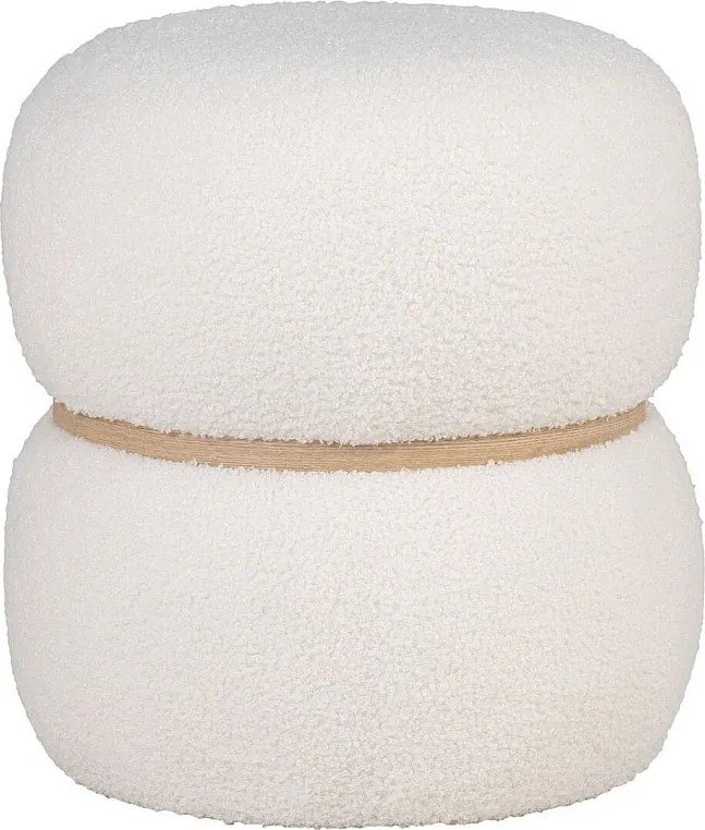 Pufa Milford, Biały, 38x38x41 cm, Kendra Home
