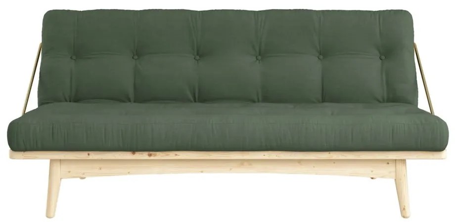 Sofa rozkładana Karup Folk Clear/Olive Green