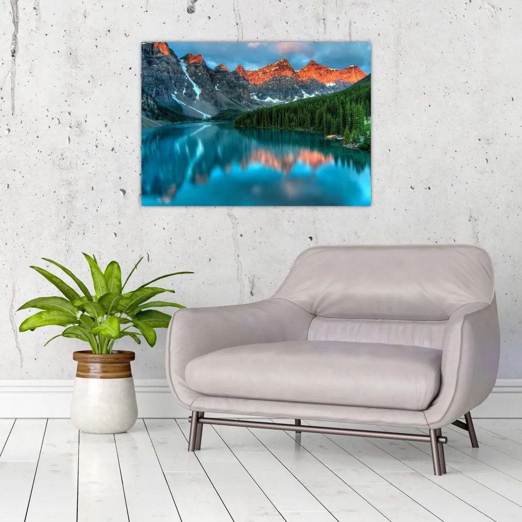 Obraz turkusowego jeziora (70x50 cm)
