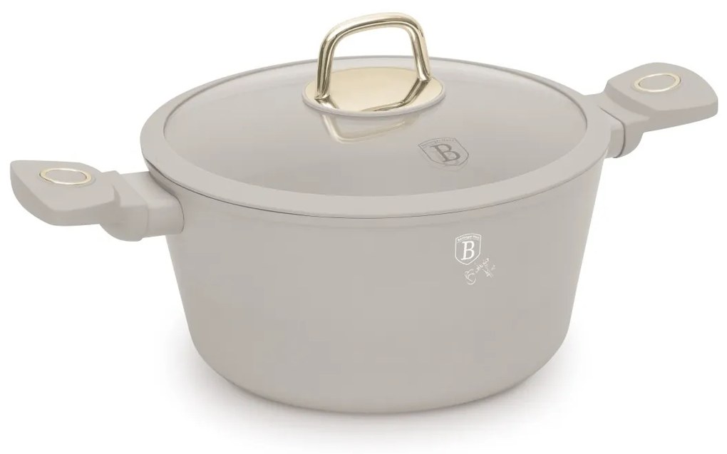BerlingerHaus Rondel z powłoką tytanową i pokrywką Sahara 24 cm, 24 cm