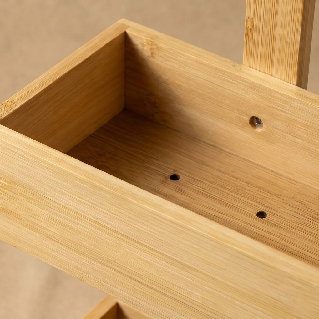 Bambusowy wieszak łazienkowy na drzwi RANT, 74 cm