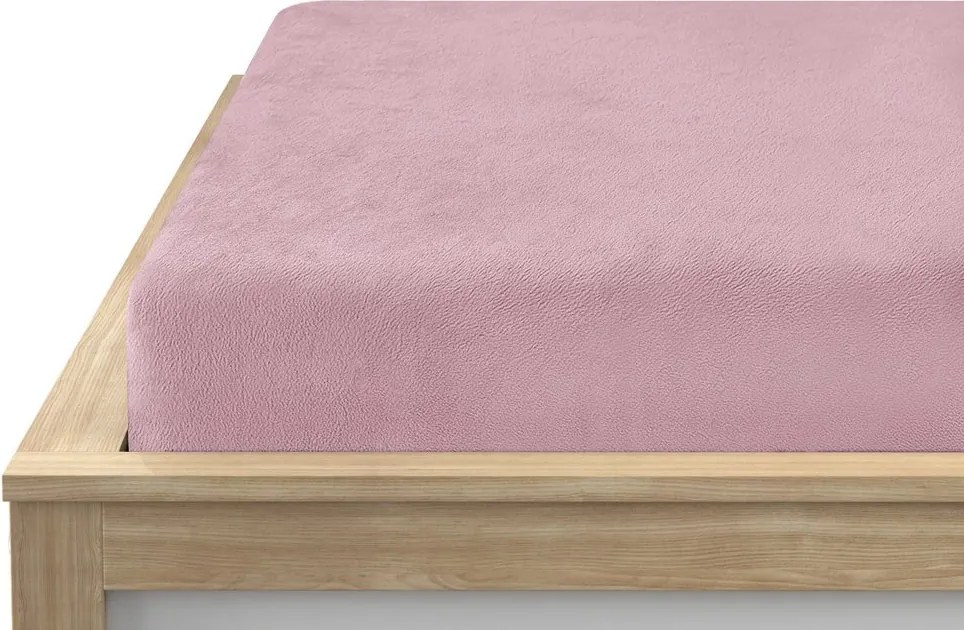 PrzytulneMieszkanie.pl Prześcieradło z mikropluszu SOFT 90x200 różowe