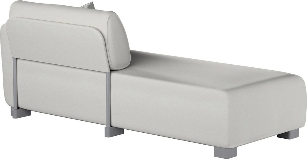 Pokrowiec na szezlong Mysinge kolor szary tkanina połyskliwa, strukturalna, welwetowa