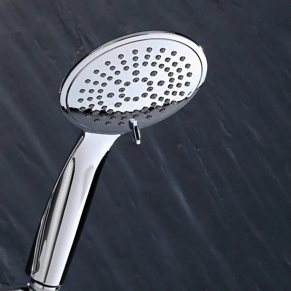 Plastikowy zestaw prysznicowy w kolorze matowego srebra ze słuchawką prysznicową 70 cm Hydro – douceur d'intérieur