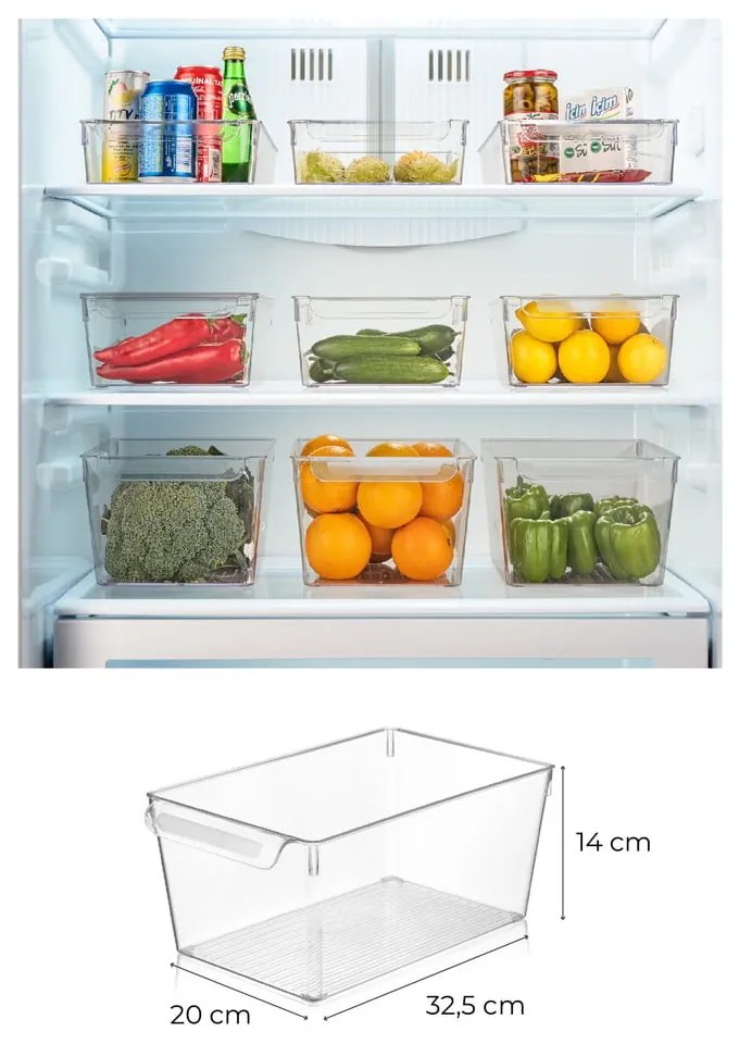 Plastikowy organizer do lodówki 3 szt. – Hermia