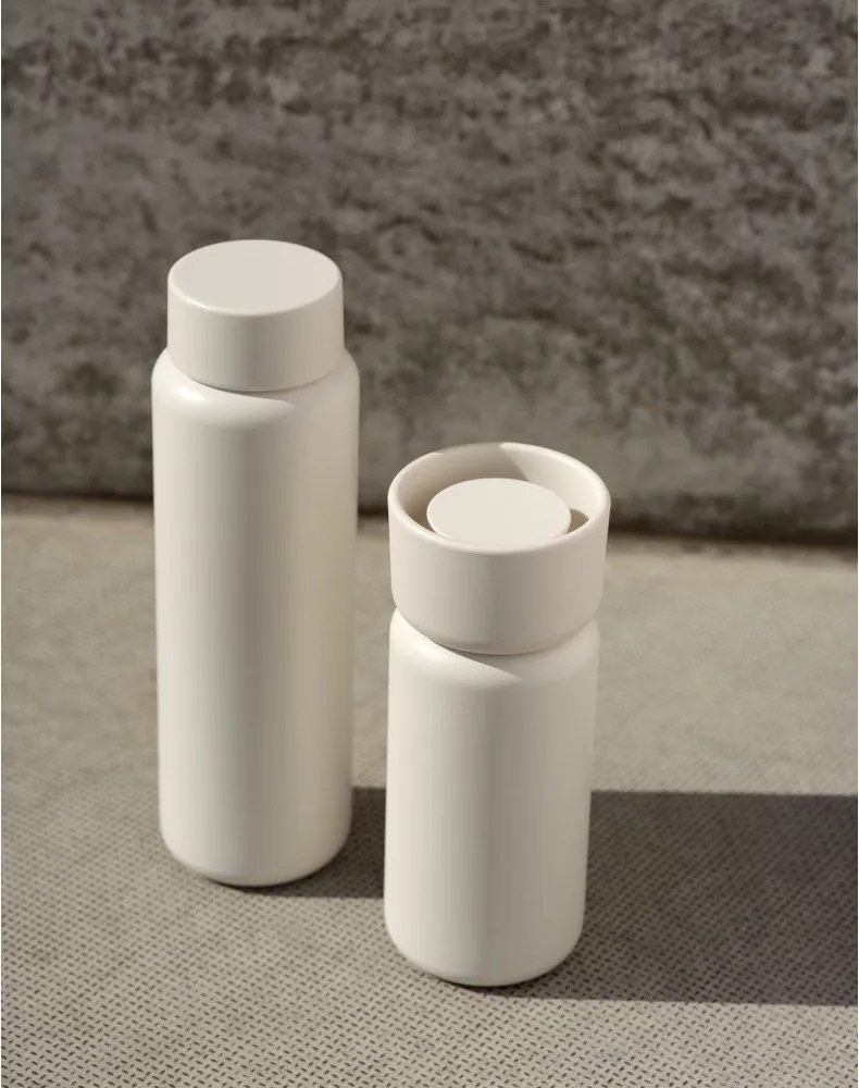 Beżowy kubek termiczny ze stali nierdzewnej 400 ml Singles – Zone