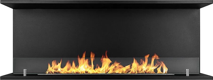 Kominek bioetanolowy do zabudowy TREVI 120, 3-stronny, 3-stronny, 120x50 cm