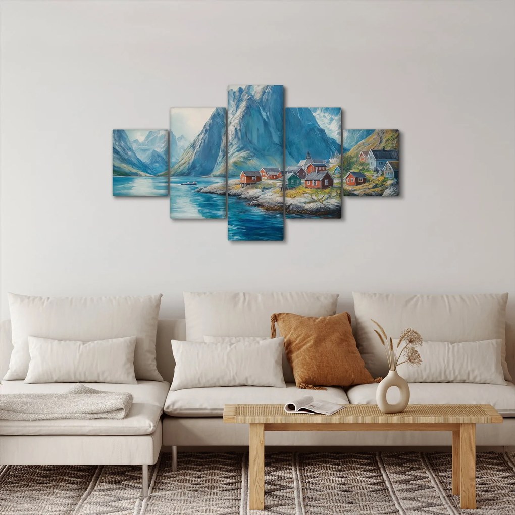 Obraz - Norweskie miasteczko (125x70 cm)