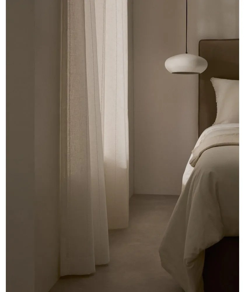 Biała zasłona 140x270 cm Glima – Kave Home