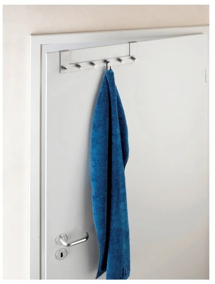 Metalowy wieszak na drzwi w kolorze srebra 39 cm Celano – Wenko