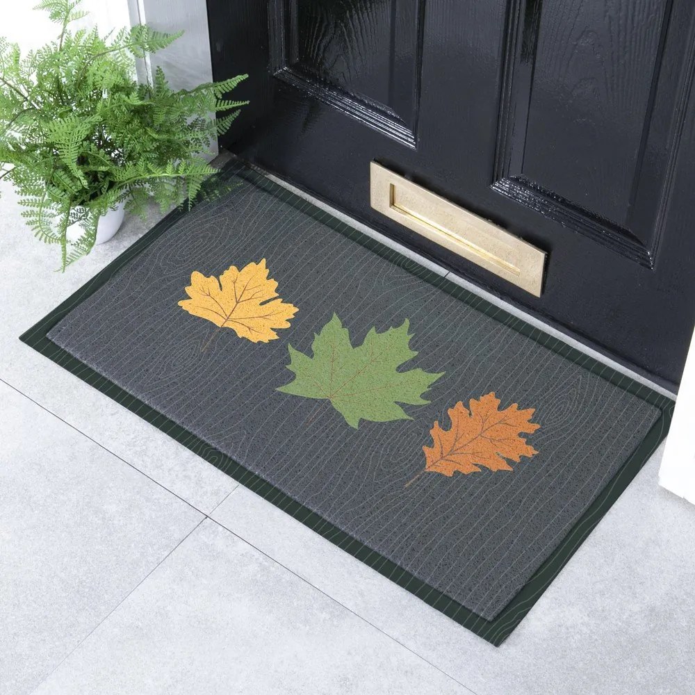 Wycieraczka 40x70 cm Autumn Leaves on Green – Artsy Doormats