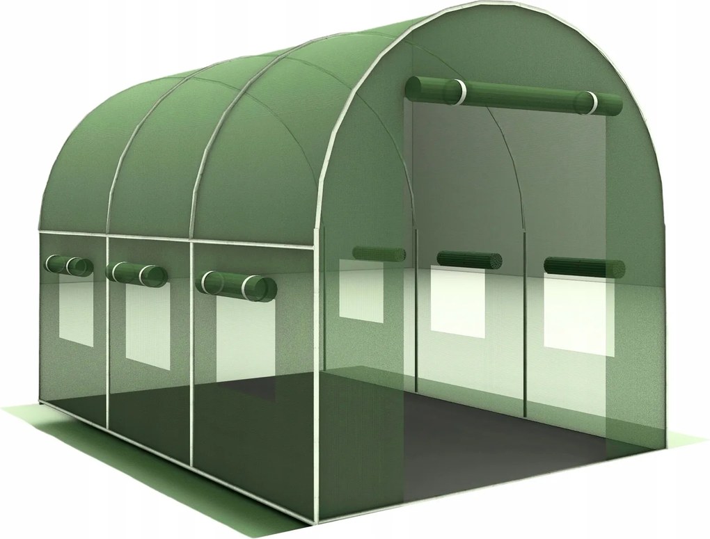 Tunel foliowy ogrodowy GHT-300200 - szklarnia ogrodowa z oknami, 3x2 m, 6 m2