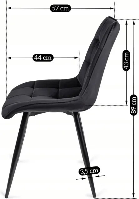 Zestaw Stół Prostokątny Rozkładany CLARK 120-160 cm Dąb Artisan/Czarny i 4 Krzesła Tapicerowane RIO Czarne