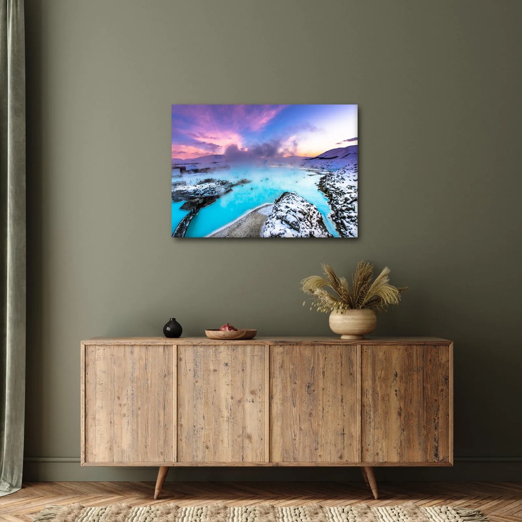 Obraz - Błękitna laguna na Islandii (70x50 cm)