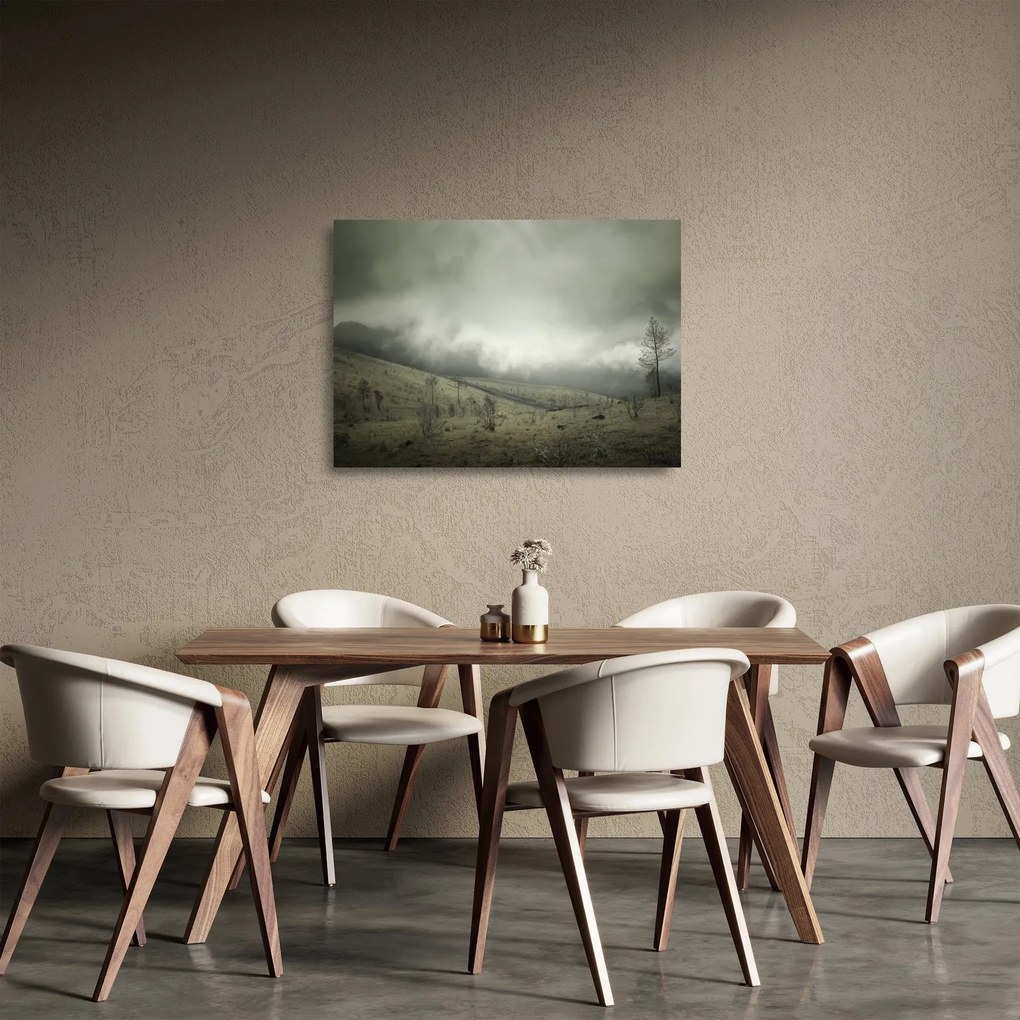 Obraz na szkle krajobrazu przed burzą (70x50 cm)