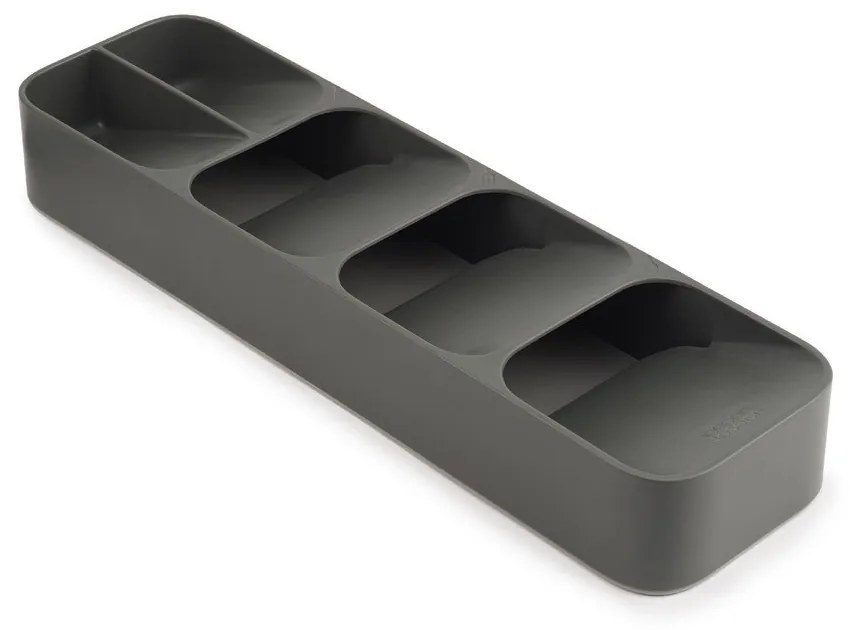 Szary plastikowy organizer na sztućce do szuflady 11 x 39,5 cm Duo – Joseph Joseph