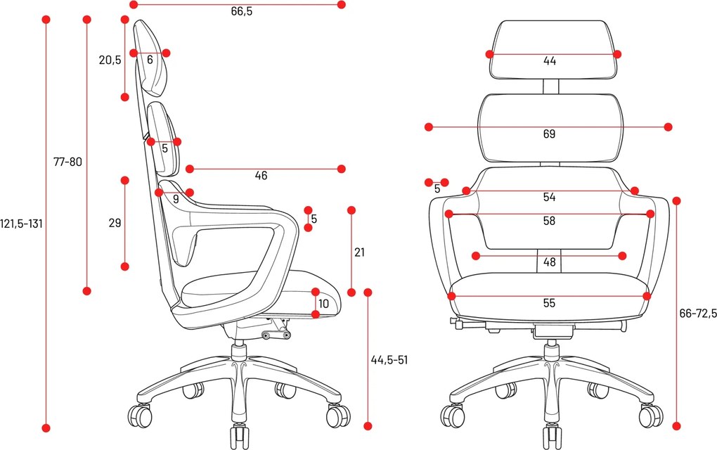 Modułowy fotel ergonomiczny do biura Diablo V-Modular Shadow Grey