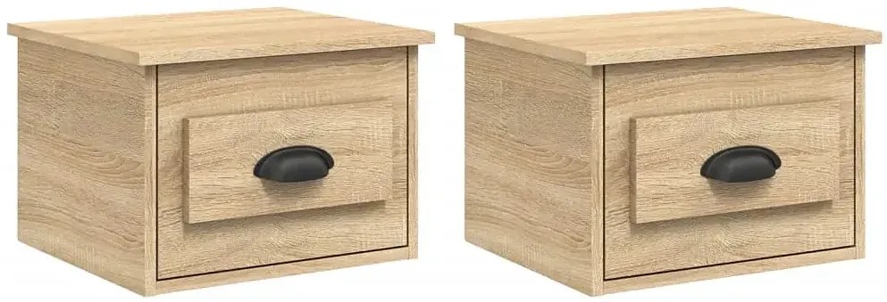 Komplet wiszących szafek nocnych dąb sonoma R7-F08