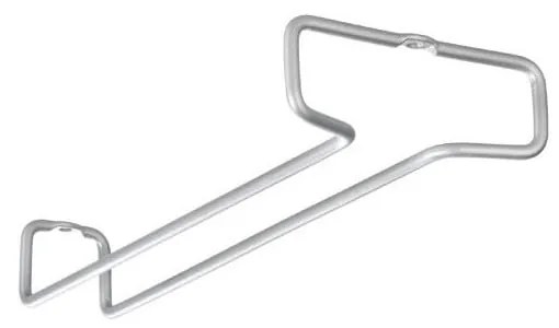 Ścienne stalowe uchwyty na kieliszki do wina w kolorze srebra zestaw 2 szt. Rail – Metaltex