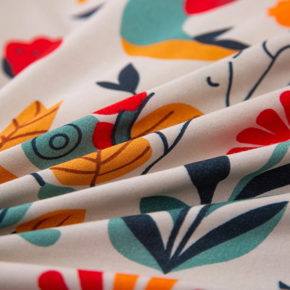 PrzytulneMieszkanie.pl PrzytulneMieszkanie.pl Pościel z mikrowłókna RETRO BIRD kolorowe Rozmiar pościeli: 70 x 90 cm | 140 x 200 cm