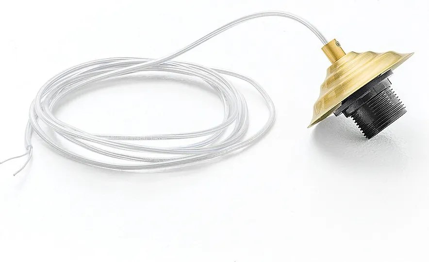 Uchwyt na żarówkę Alice z mosiądzu z przezroczystym kablem do lamp wiszących 1XE27 max 1X60W IP20 - maks. długość 3 metry