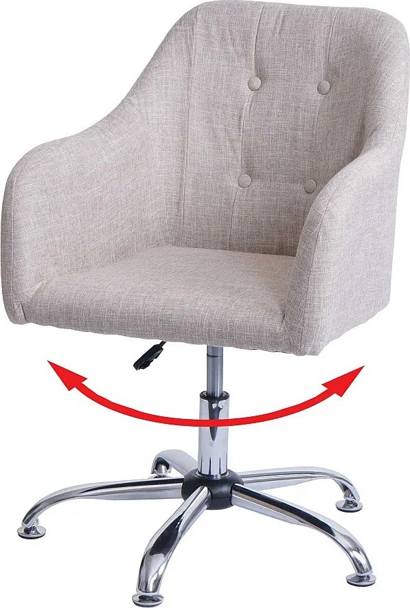 Krzesło do jadalni MCW-L92,  tekstylny kremowy