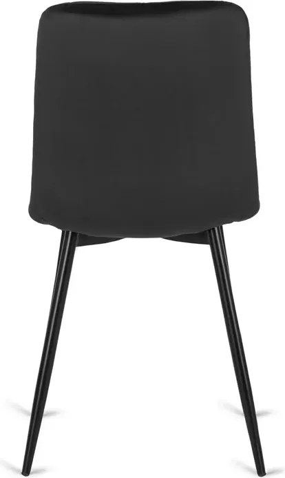Zestaw Stół Kwadratowy Rozkładany MAX 80-160 cm Dąb Craft/Czarny i 4 Krzesła ROBIN Czarne