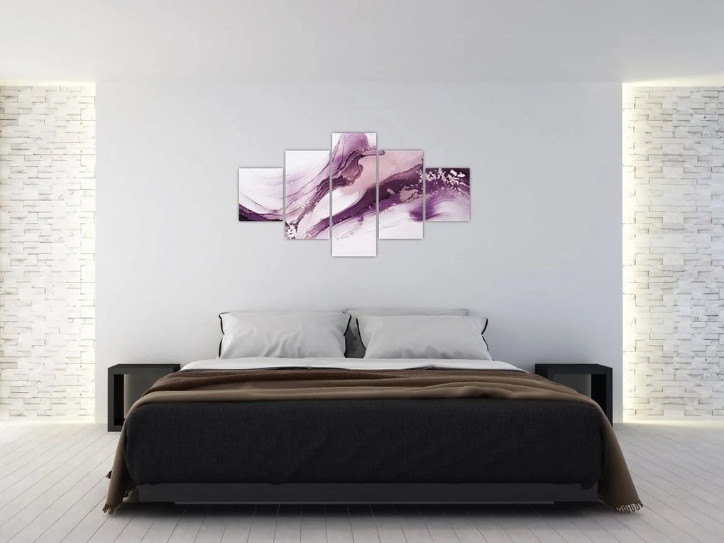 Obraz - Fioletowy płyn artystyczny (125x70 cm)
