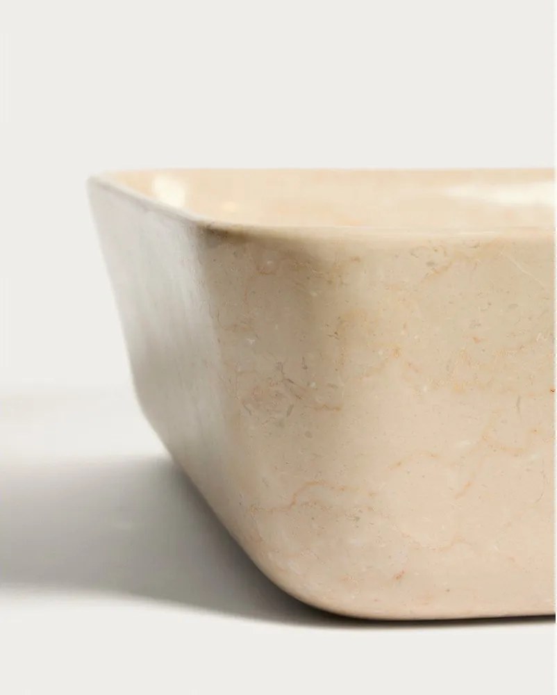 Beżowa kamienna umywalka 55x35 cm Darnen – Kave Home