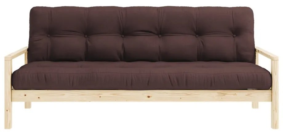 Ciemnobrązowa rozkładana sofa 205 cm Knob – Karup Design
