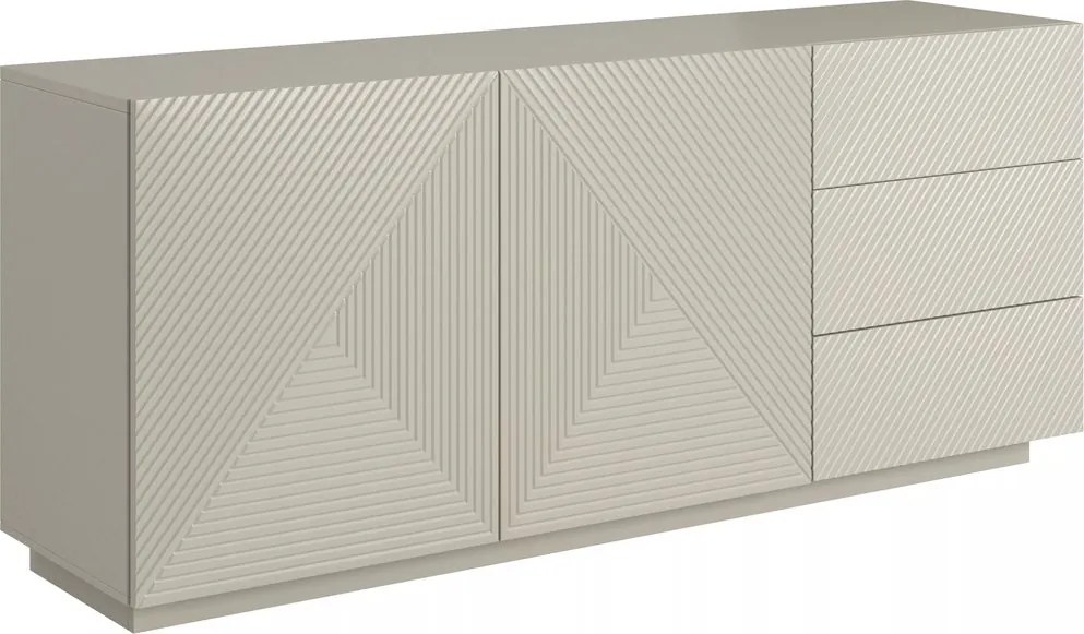 Komoda Asha 167 cm dwudrzwiowa z szufladami - kaszmir