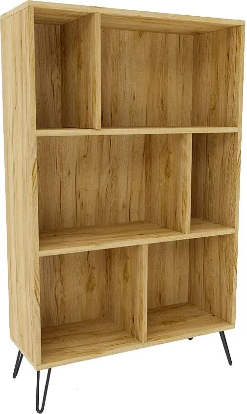 Industrialny regał na zabawki dąb craft P2-M66