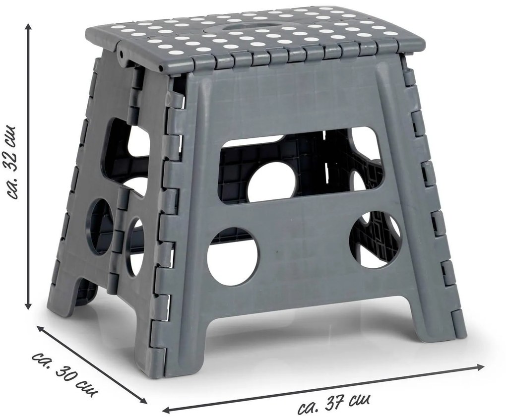 stołek antypoślizgowy składany, 37 x 30 x 32 cm, ZELLER