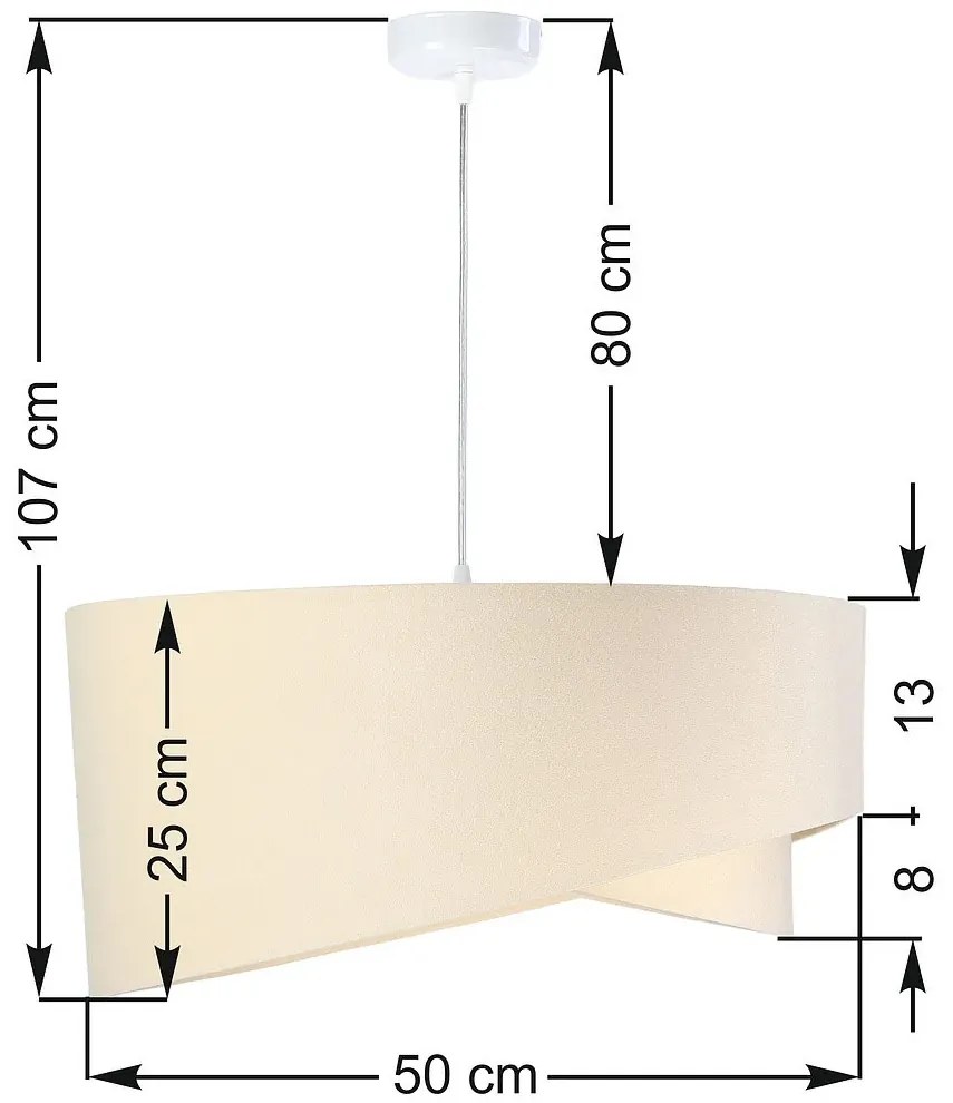Beżowo-złota lampa wisząca glamour - 6X EX982 S1-Z24