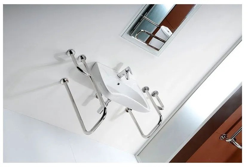 Biała ceramiczna umywalka 59x45,5 cm Handicap – Sapho