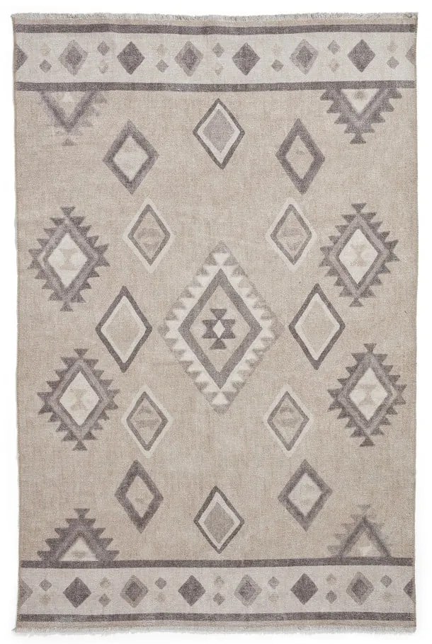 Beżowy chodnik z mieszanki bawełny odpowiedni do prania 60x170 cm Whisper – Think Rugs