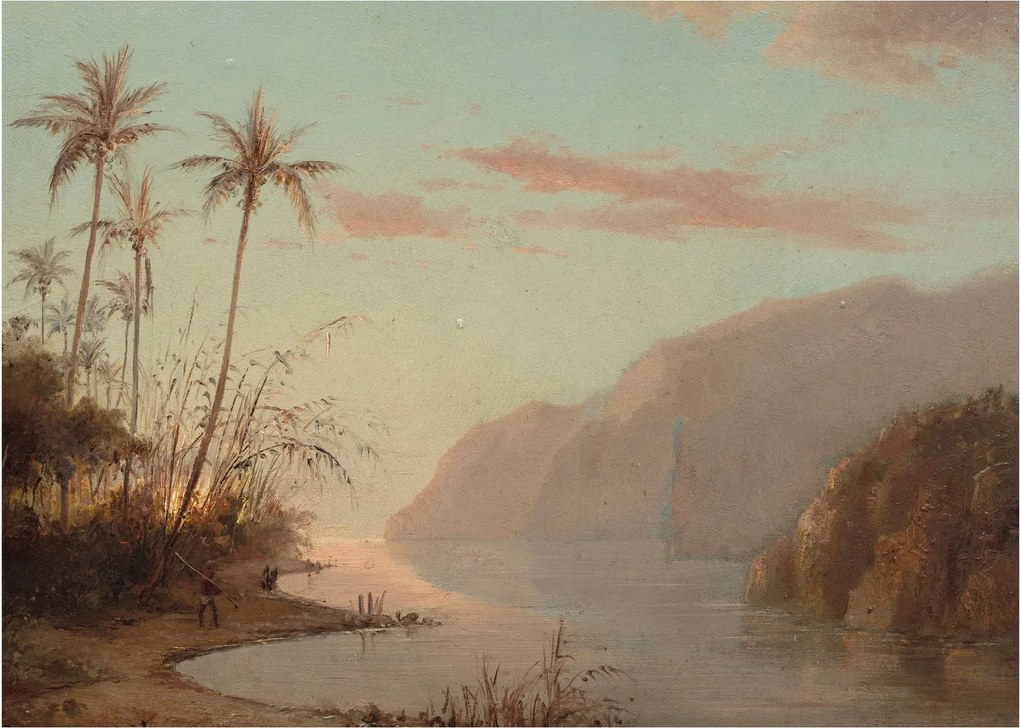 Obraz - Camille Pissarro, A creek in st. Thomas (Virgin Islands), reprodukcje (70x50 cm)