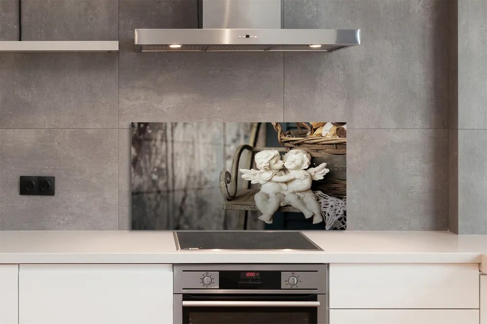 Szklany Panel Czuły Pocałunek Aniołów