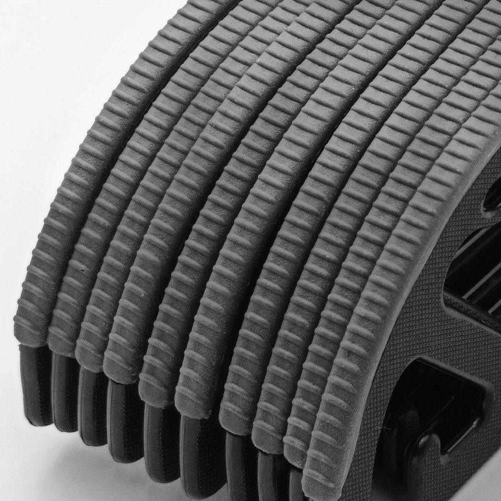 Zestaw wieszaków z antypoślizgową nakładką SOFTY 20 szt. czarno-szare