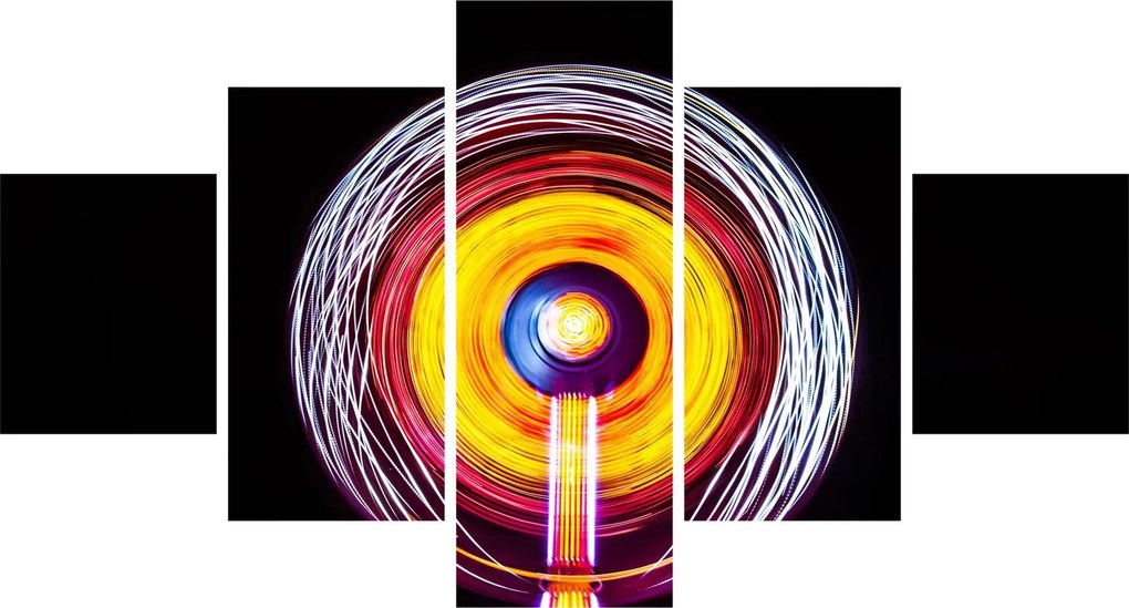 Obraz świateł w kręgu (125x70 cm)