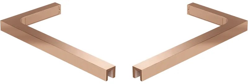 Mexen zestaw stabilizatorów kątowych L do drzwi i ścianek prysznicowych 6-8 mm, miedź szczotkowana - 830-12-65
