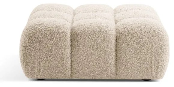 Beżowy podnóżek modułowy z materiału bouclé Bellis – Micadoni Home