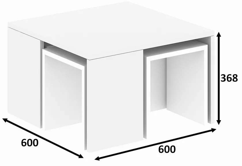 Stolik konferencyjny Ortanca White