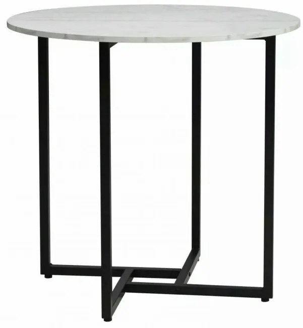 Okrągły stół jadalniany ALTO II 80 cm, dekor biały marmur