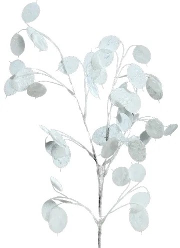 Sztuczny grosz biały z cekinami, 73 cm