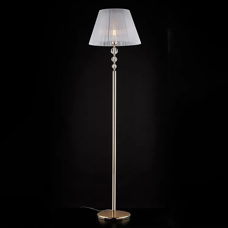 Lampa podłogowa Ruben w kolorze złotym i kryształowym, 1 lampa z abażurem dm.45 .180 Ø45 BL267-PH-OR