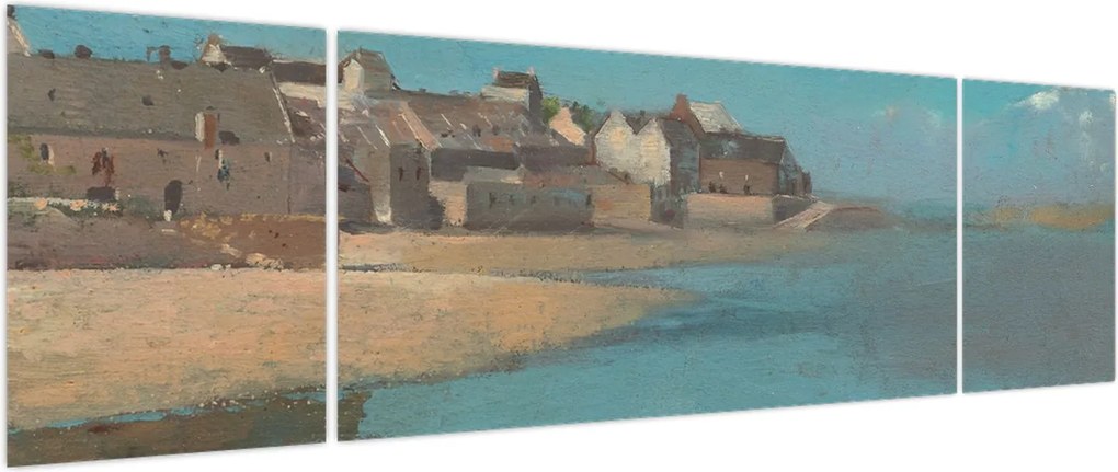 Obraz - Odilon Redon, Village by the Sea in Brittany, reprodukcje (170x50 cm)